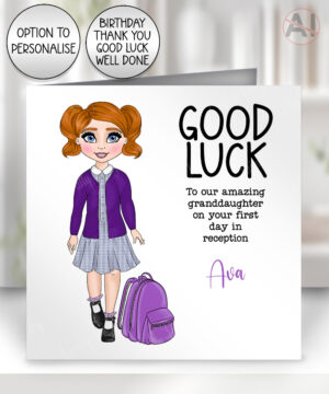 789 personalised first day school card 1