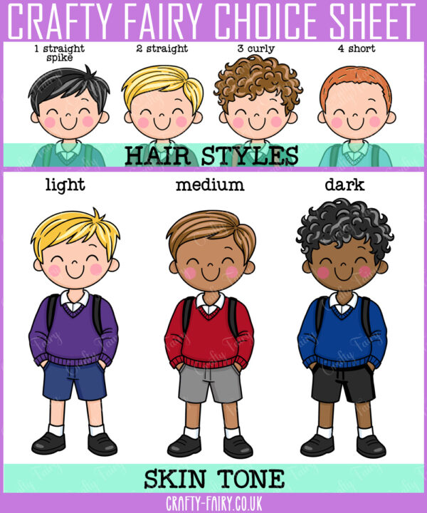 personalised first day of school / last day of preschool cartoon boy's card good luck or well done