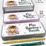 4071 personalised teacher pink thank you pencil tin highland cow 1