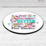 4074 personalised bright thank you teacher coaster 2