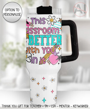 4078 personalised bright thank you teacher stanley cup 2
