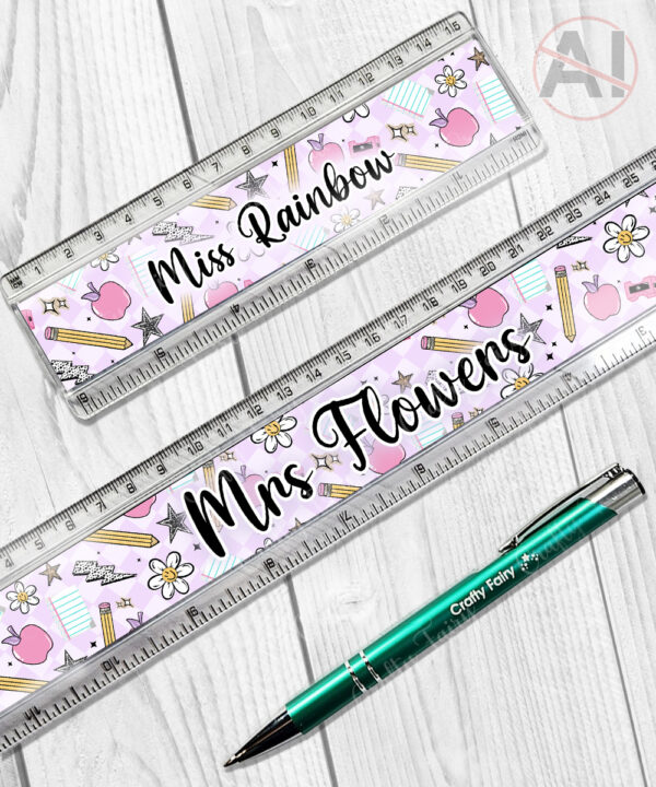 4087 personalised bright thank you teacher ruler 1