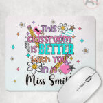 4091 personalised bright thank you teacher mousemat