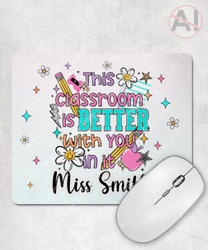 4091 personalised bright thank you teacher mousemat