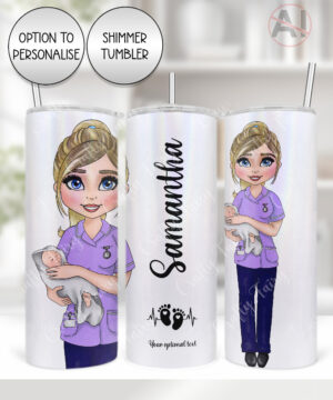 4097 personalised midwife tumbler 1