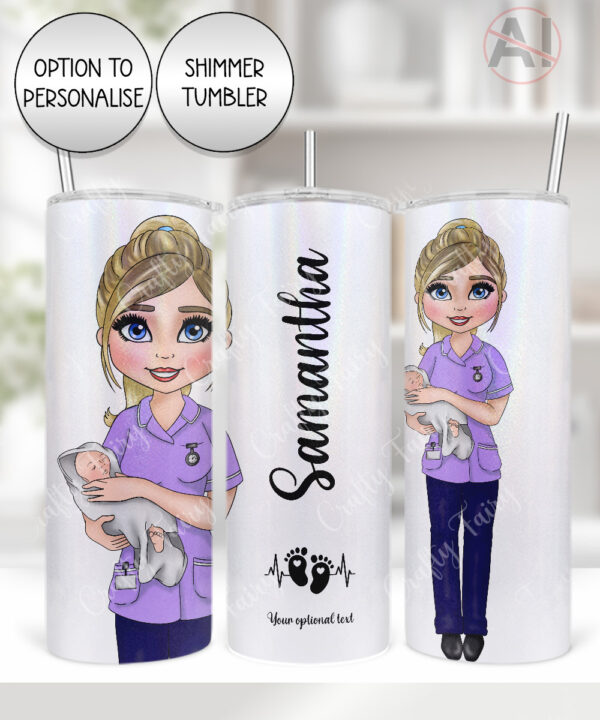 4097 personalised midwife tumbler 1