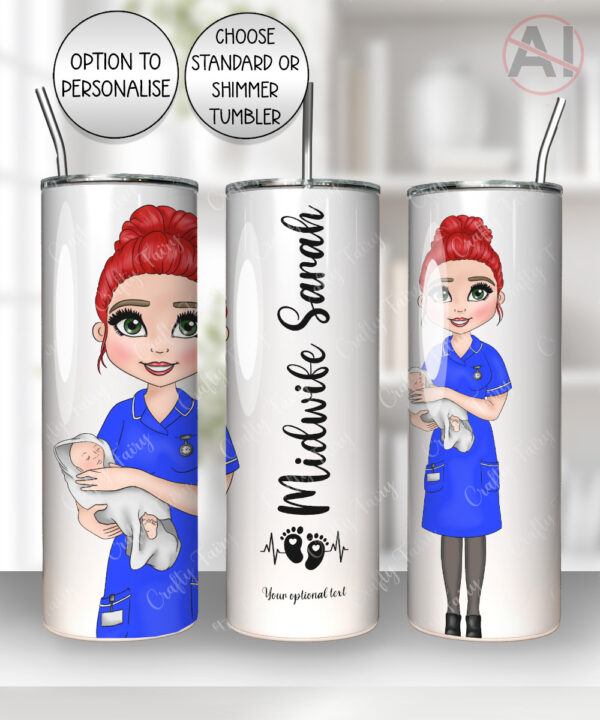 4097 personalised midwife tumbler 2