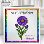 4101 stained glass aster birthday card 1