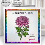 4101 stained glass chrysanth congrats card