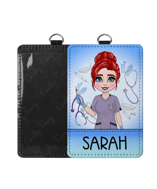 personalised nhs staff healthcare worker nurse id badge holder