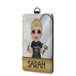 personalised hairdresser id badge card holder