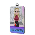 personalised female teacher ta lsa id badge card holder