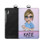personalised midwife id badge card holder