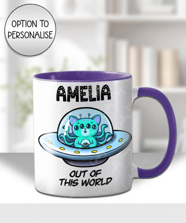 4116 alien cat personalised mug 1