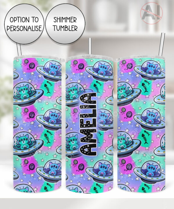 4117 alien cat personalised tumbler 1