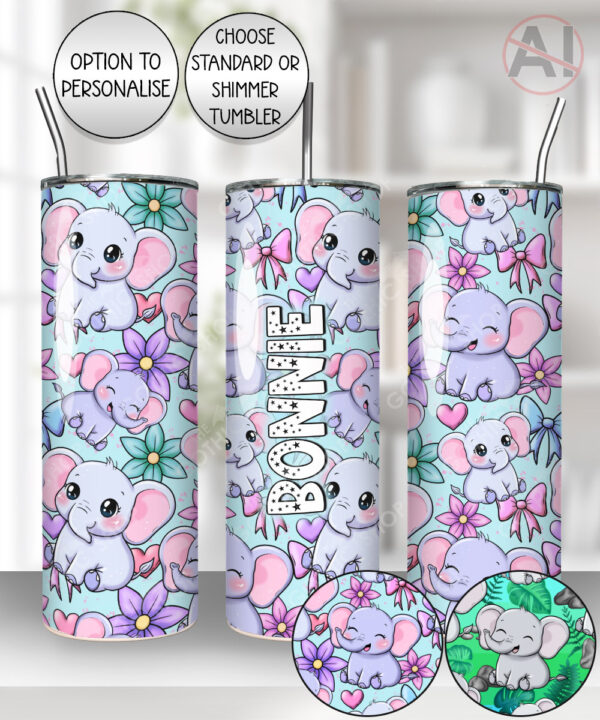 4131 personalised elephant tumbler 1