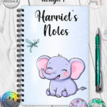 4133 personalised elephant a5 notebook 1