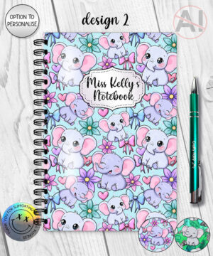 4133 personalised elephant a5 notebook 3