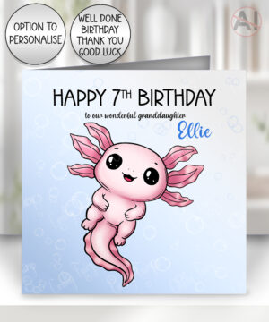 4134 personalised axolotl birthday card