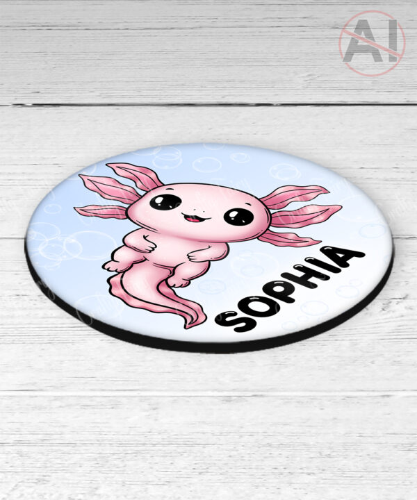 4135 personalised axolotl coaster 2