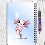 4139 personalised axolotl a5 notebook 2