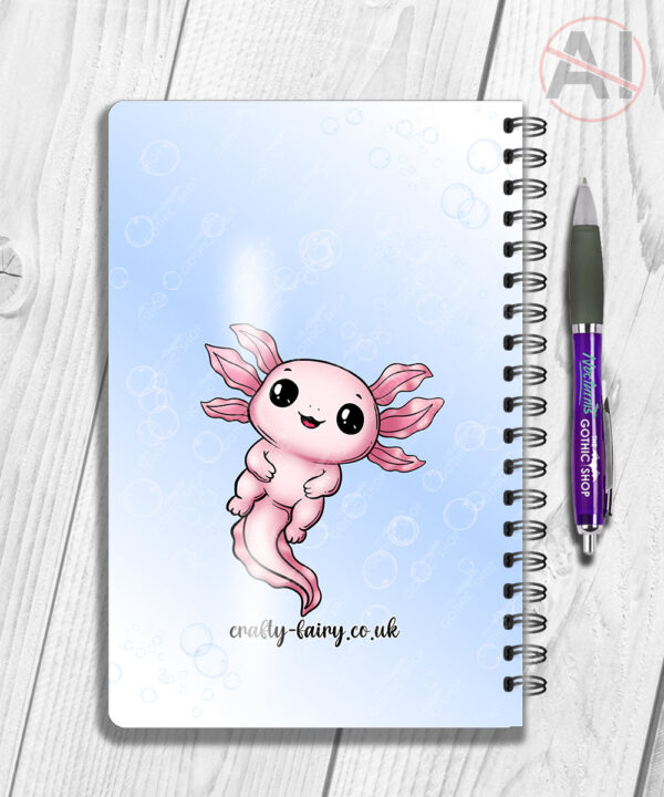 4139 personalised axolotl a5 notebook 2