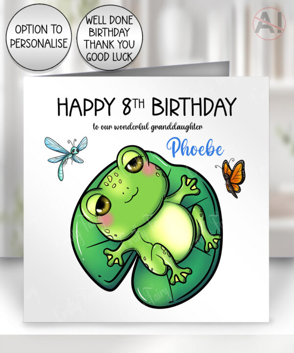 4140 personalised frog birthday card 1