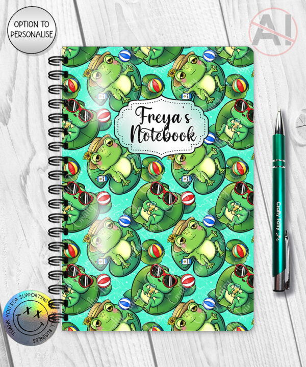4145 personalised frog a5 notebook 2