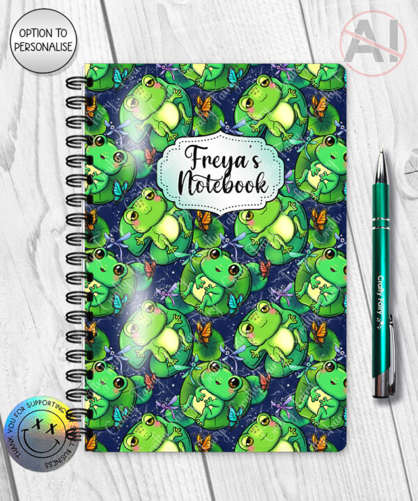 4145 personalised frog a5 notebook 4
