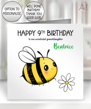 4148 personalised bumble bee birthday card 1