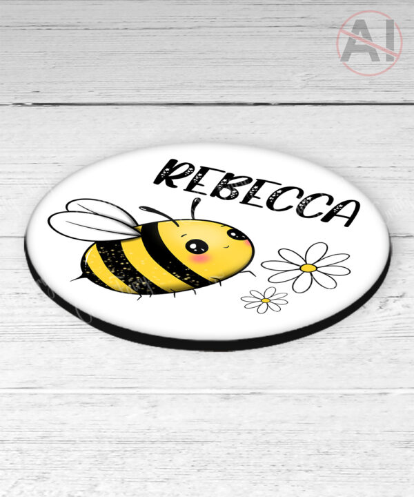 4149 personalised bumble bee coaster 2