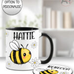 4149 personalised bumble bee mug coaster