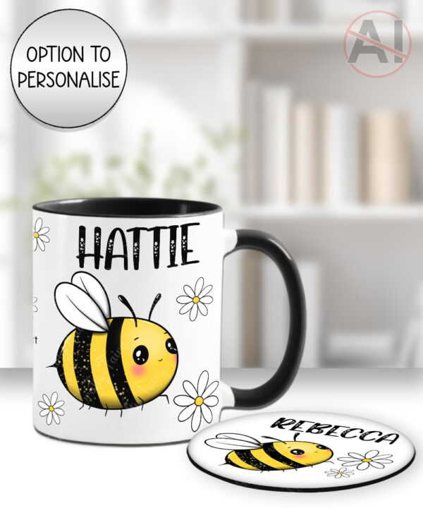 4149 personalised bumble bee mug coaster