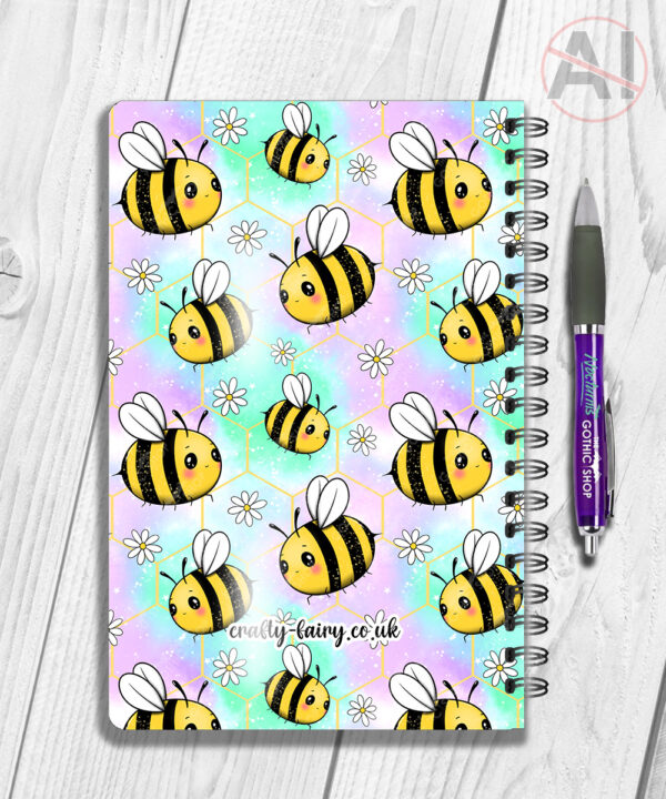 4153 personalised bumble bee a5 notebook 2