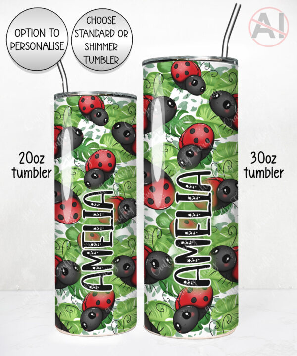 4155 personalised ladybird 20oz 30oz tumblers