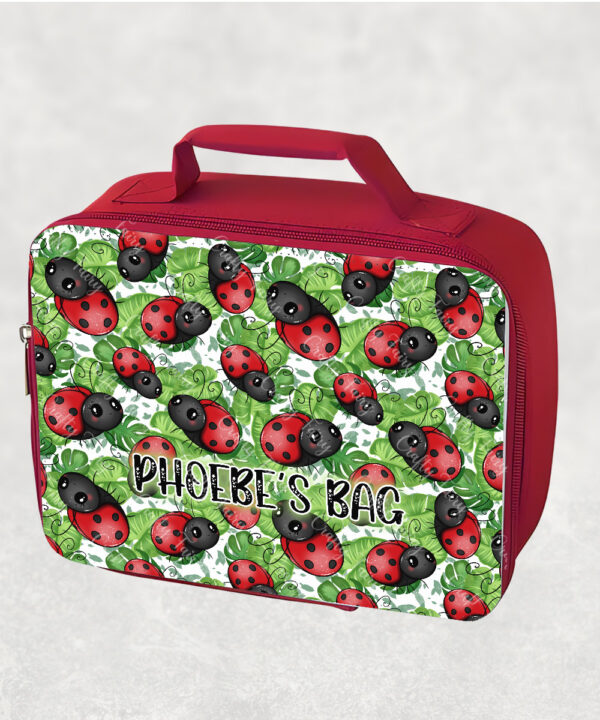 4157 personalised ladybird school lunch bag 1
