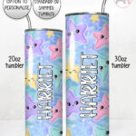 4158 personalised kawaii stars tumbler 1