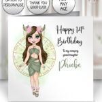 156 personalised taurus lady birthday card
