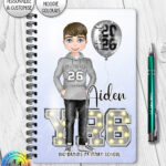 4170 personalised school leaver boy a5 notebook