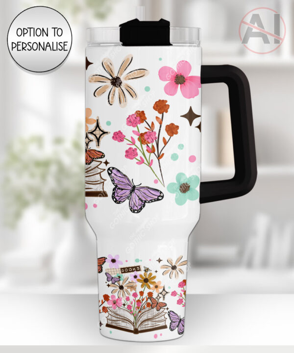 4176 books flowers butterflies personalised stanley bottle 2