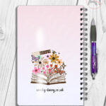 4177 books flowers butterflies personalised a6 notebook 2