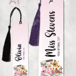 4178 books flowers butterflies personalised bookmark 1