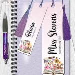 4178 books flowers butterflies personalised bookmark 2