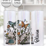 4185 cottagecore book personalised tumbler 2