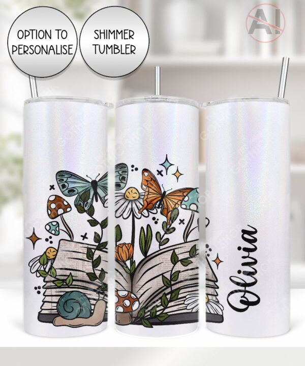 4185 cottagecore book personalised tumbler 2
