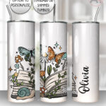 4185 cottagecore book personalised tumbler 3