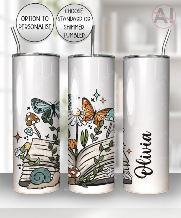 4185 cottagecore book personalised tumbler 3