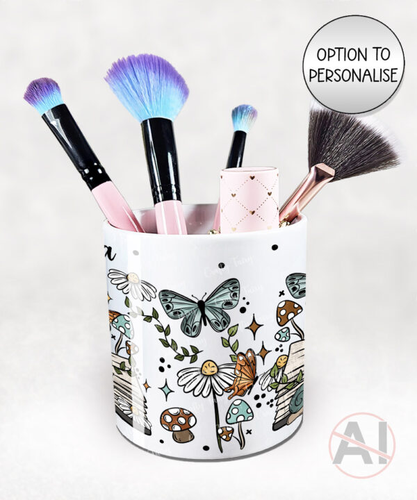 4190 cottagecore book personalised brush pen pot 3