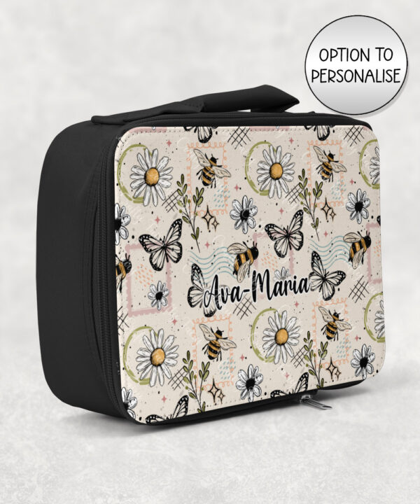 4201 daisies bumble bees personalised lunch bag 1