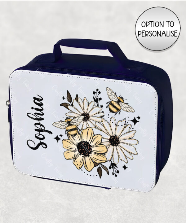 4201 daisies bumble bees personalised lunch bag 2